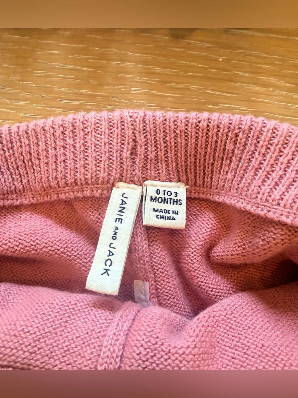 Janie and Jack Pink Knit Butterfly Knit Cardigan and Pant set - 0-3 months
